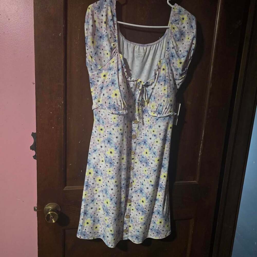 No Boundaries Ruffle Dress Size XXL (19) Lavender Touch Floral
